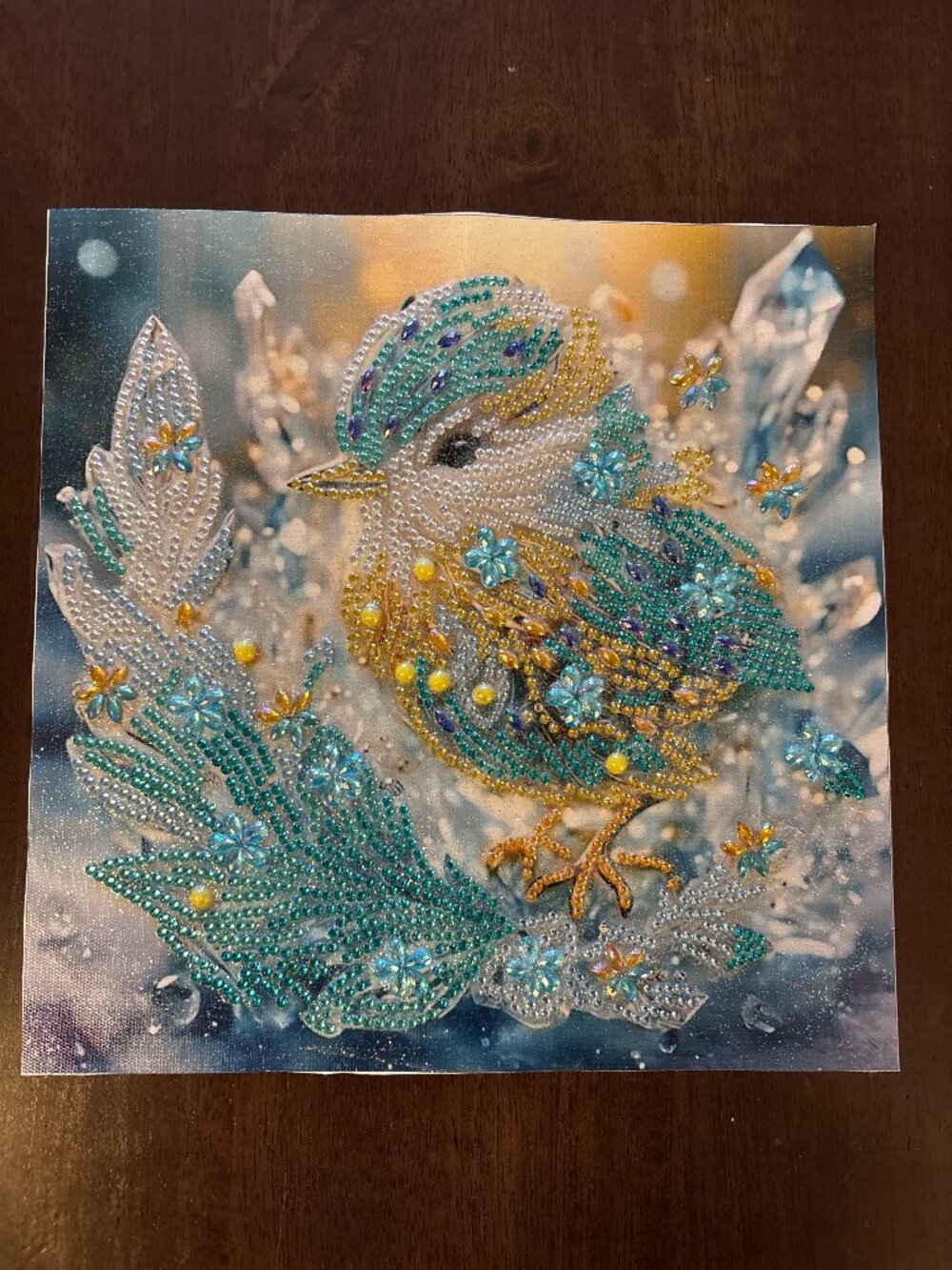 Blue Bird Diamond Art Painting - Unframed - 10"x10"